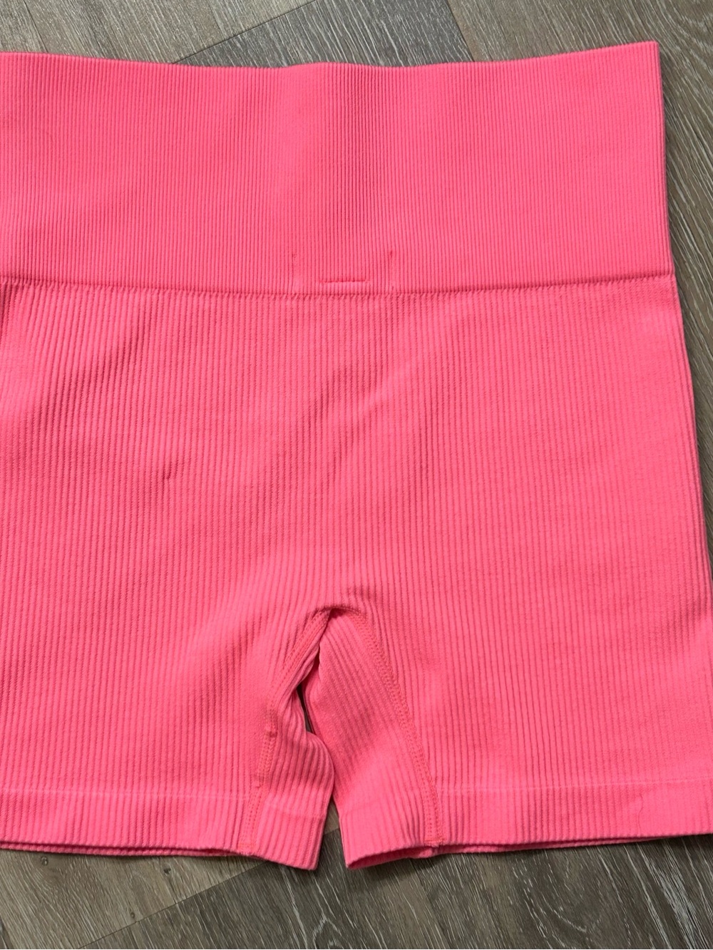 Colsie Coral Pink Ribbed Bike Shorts Womens Size S Lounge Sleepwear Stretch